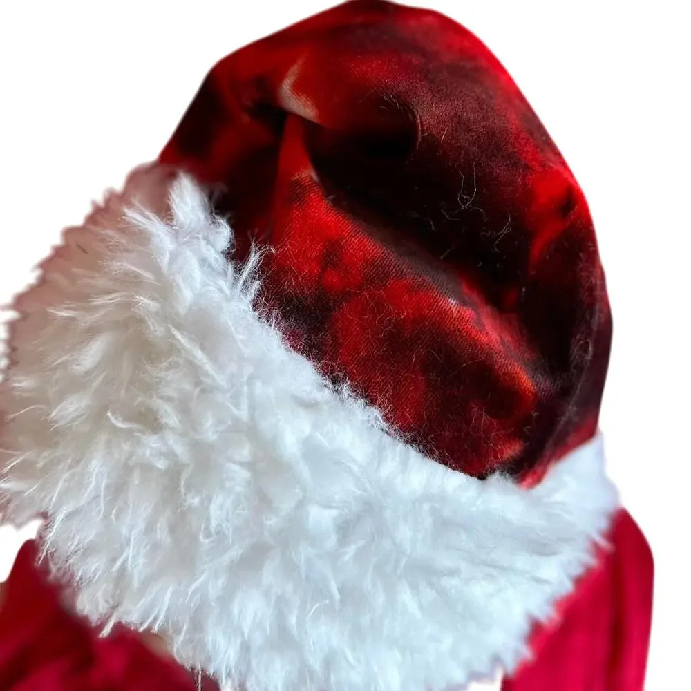Santa Hat Handmade Holiday Wear Christmas Hat Old Saint Nick Hippie Festive
